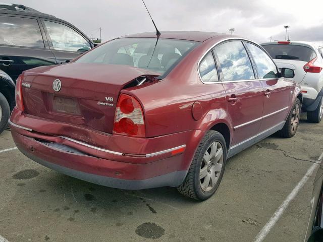 WVWTH63B43P288140 - 2003 VOLKSWAGEN PASSAT GLX 红色 照片 4
