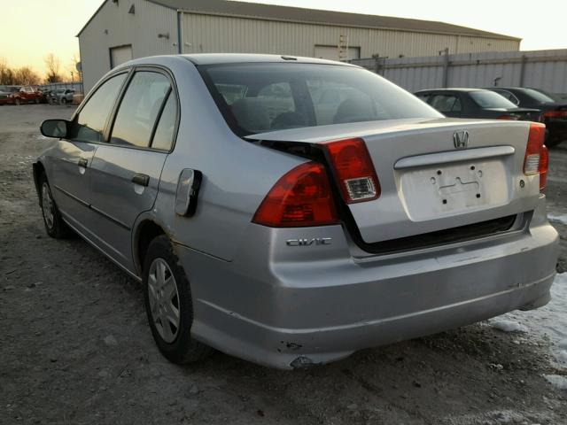 2HGES16394H926889 - 2004 HONDA CIVIC DX V SILVER photo 3