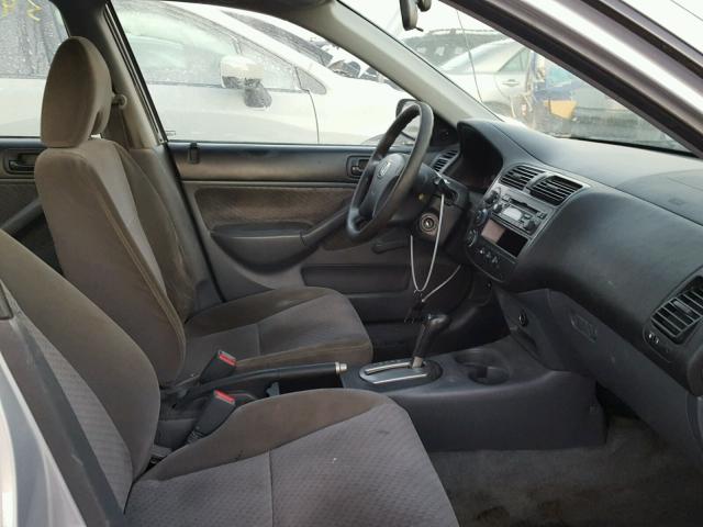 2HGES16394H926889 - 2004 HONDA CIVIC DX V SILVER photo 5