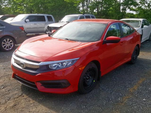 2HGFC2F50JH597682 - 2018 HONDA CIVIC LX RED photo 2