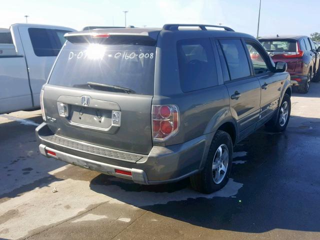 5FNYF28678B022175 - 2008 HONDA PILOT EXL GRAY photo 4