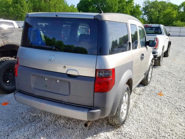 5J6YH28503L035643 - 2003 HONDA ELEMENT EX GRAY photo 4