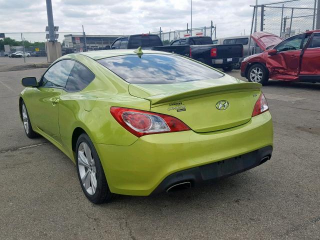 KMHHT6KD7AU009927 - 2010 HYUNDAI GENESIS CO GREEN photo 3