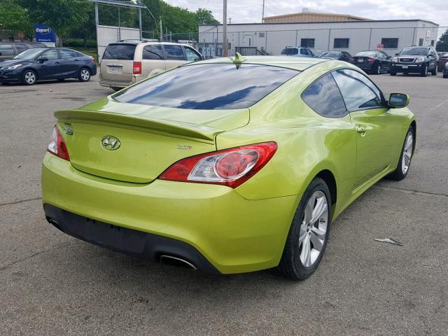 KMHHT6KD7AU009927 - 2010 HYUNDAI GENESIS CO GREEN photo 4