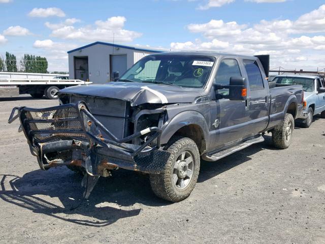 1FT8W3BT9BEA79488 - 2011 FORD F-350 GRAY photo 2