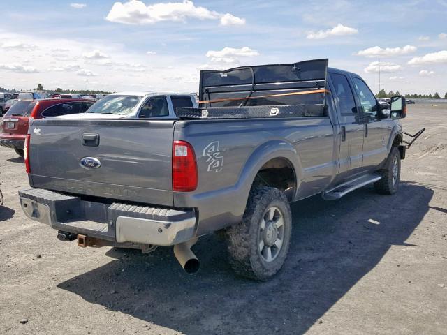 1FT8W3BT9BEA79488 - 2011 FORD F-350 GRAY photo 4