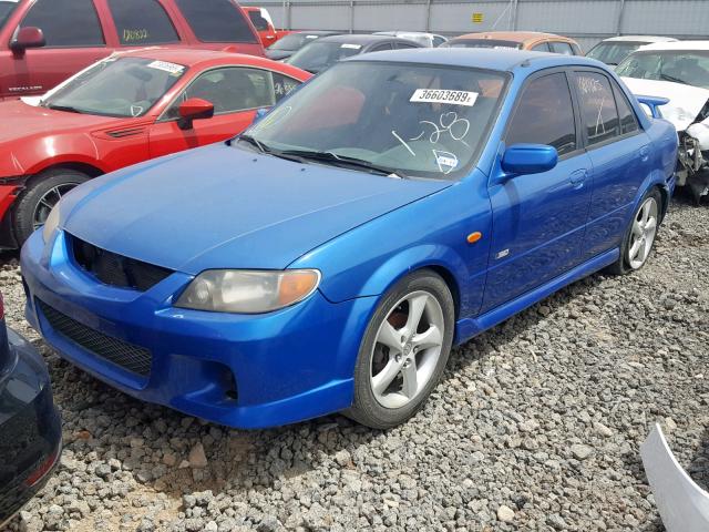 JM1BJ227610439801 - 2001 MAZDA PROTEGE MP BLUE photo 2