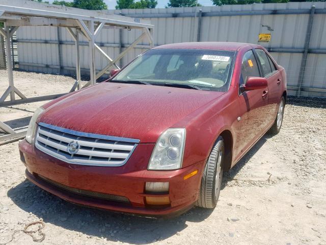 1G6DW677750131362 - 2005 CADILLAC STS RED photo 2