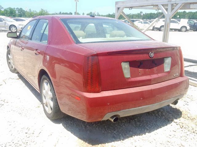 1G6DW677750131362 - 2005 CADILLAC STS RED photo 3