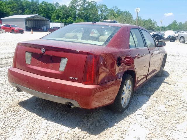 1G6DW677750131362 - 2005 CADILLAC STS RED photo 4