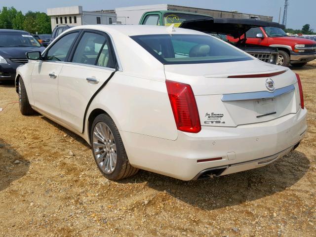 1G6AX5S36E0180227 - 2014 CADILLAC CTS LUXURY WHITE photo 3