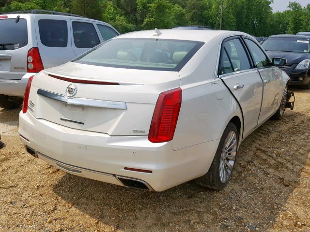 1G6AX5S36E0180227 - 2014 CADILLAC CTS LUXURY WHITE photo 4