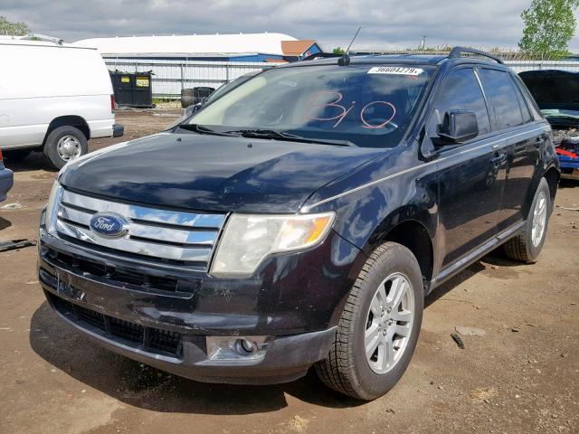 2FMDK38C18BA90244 - 2008 FORD EDGE SEL BLACK photo 2