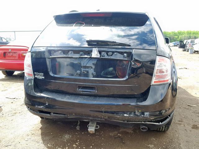 2FMDK38C18BA90244 - 2008 FORD EDGE SEL BLACK photo 9