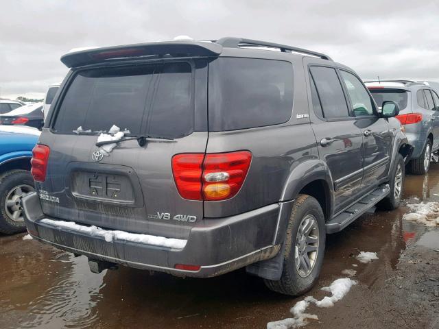 5TDBT48A93S150520 - 2003 TOYOTA SEQUOIA LI GRAY photo 4