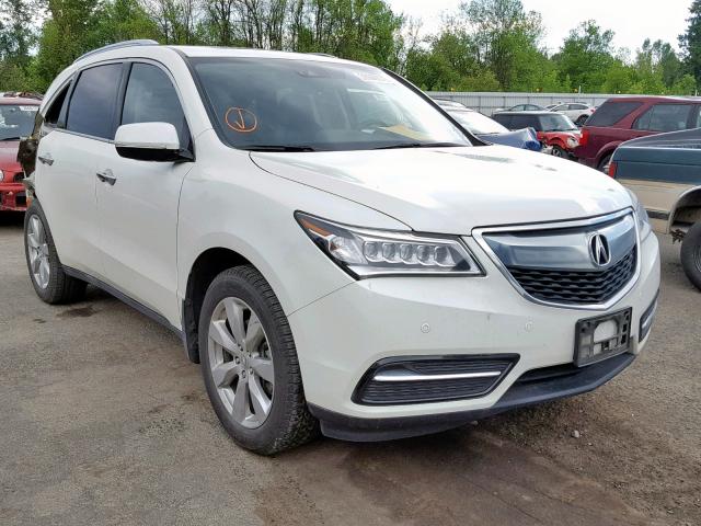 5FRYD4H92GB045419 - 2016 ACURA MDX ADVANC WHITE photo 1