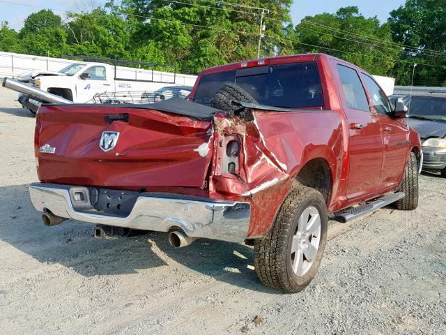 1C6RD7LT4CS208909 - 2012 DODGE RAM 1500 S RED photo 4