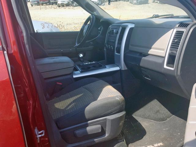 1C6RD7LT4CS208909 - 2012 DODGE RAM 1500 S RED photo 5