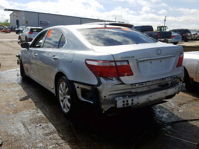 JTHDL46F395000410 - 2009 LEXUS LS 460L SILVER photo 3