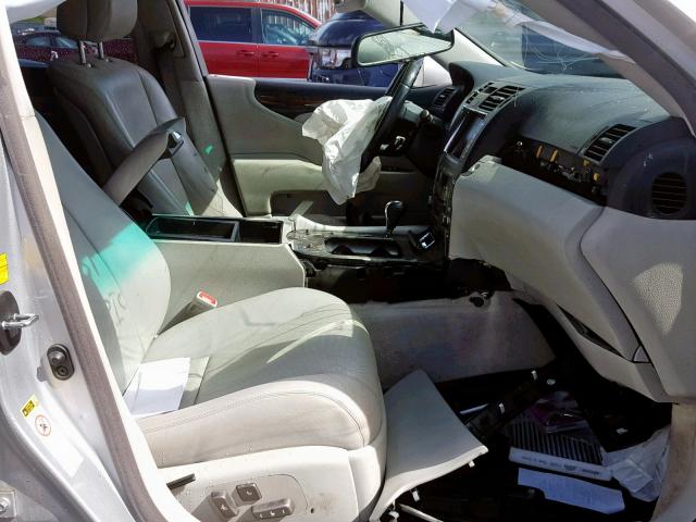 JTHDL46F395000410 - 2009 LEXUS LS 460L SILVER photo 5