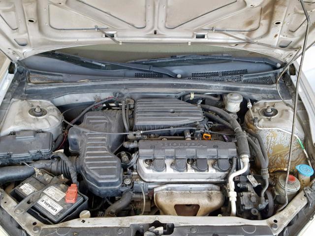 2HGES16324H635778 - 2004 HONDA CIVIC DX V SILVER photo 7