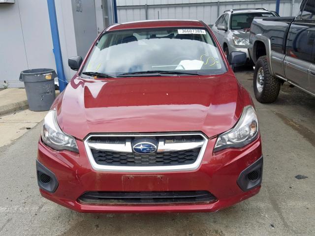 JF1GPAA62D1891532 - 2013 SUBARU IMPREZA RED photo 9