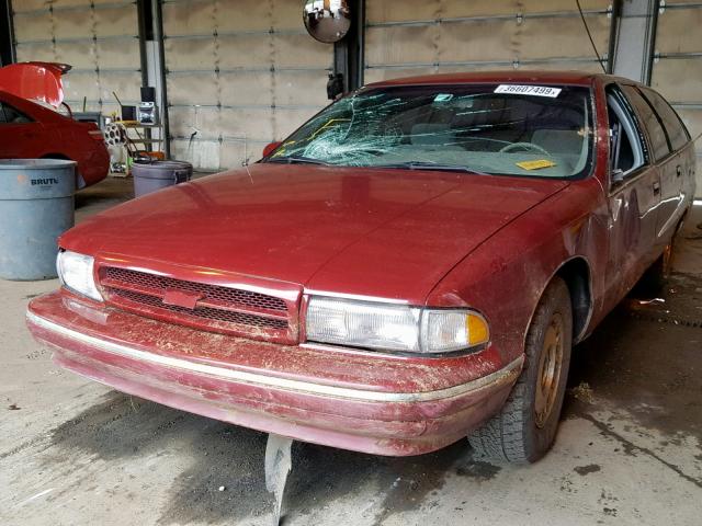 1G1BL8374PW133853 - 1993 CHEVROLET CAPRICE CL MAROON photo 2