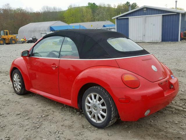 3VWCM21YX4M309816 - 2004 VOLKSWAGEN NEW BEETLE 红色 照片 3