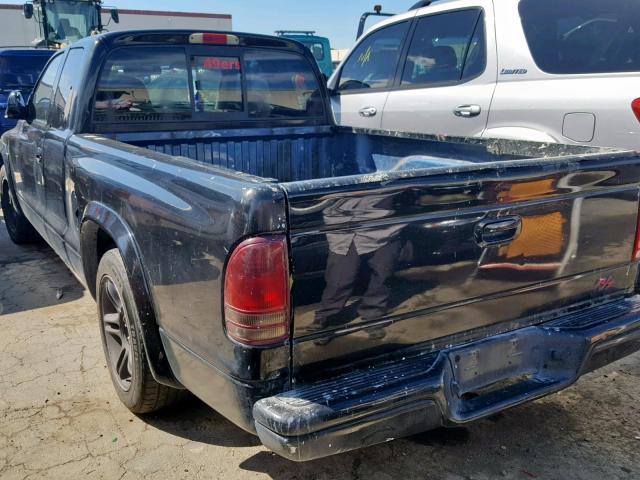 1B7GL32ZX2S651016 - 2002 DODGE DAKOTA SPO BLACK photo 3