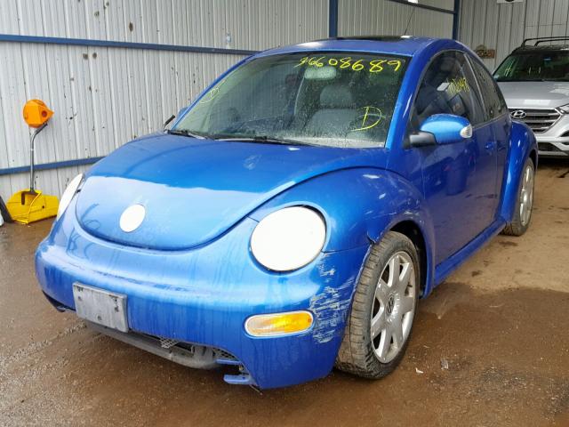 3VWDD21C43M437444 - 2003 VOLKSWAGEN NEW BEETLE ლურჯი ფოტო 2