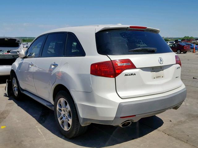 2HNYD28298H531479 - 2008 ACURA MDX WHITE photo 3