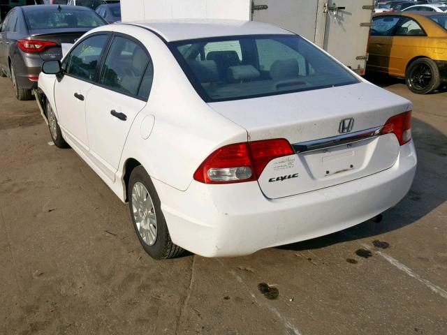 2HGFA1F35AH515542 - 2010 HONDA CIVIC VP WHITE photo 3