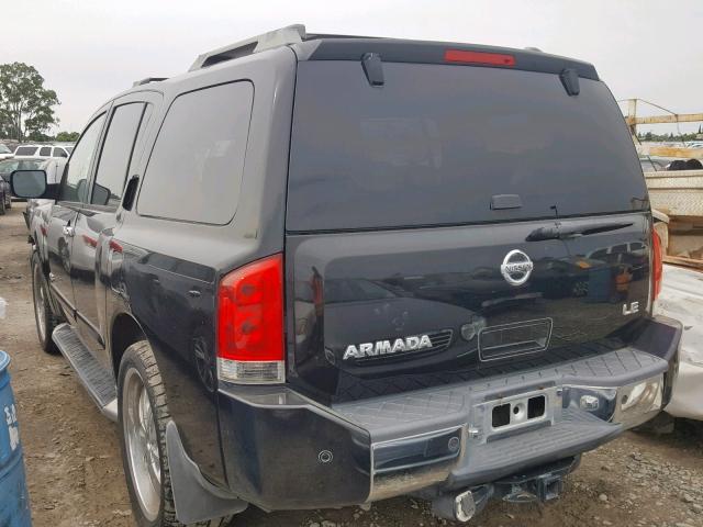 5N1AA08A95N708557 - 2005 NISSAN ARMADA SE BLACK photo 3