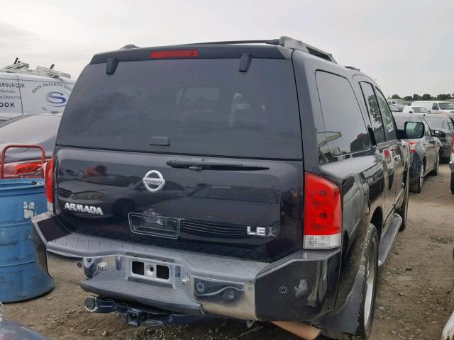 5N1AA08A95N708557 - 2005 NISSAN ARMADA SE BLACK photo 4