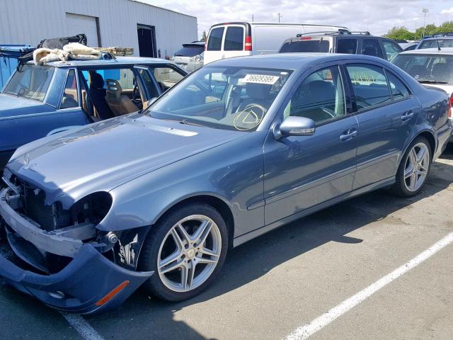 WDBUF56X47B038488 - 2007 MERCEDES-BENZ E 350 BLUE photo 2