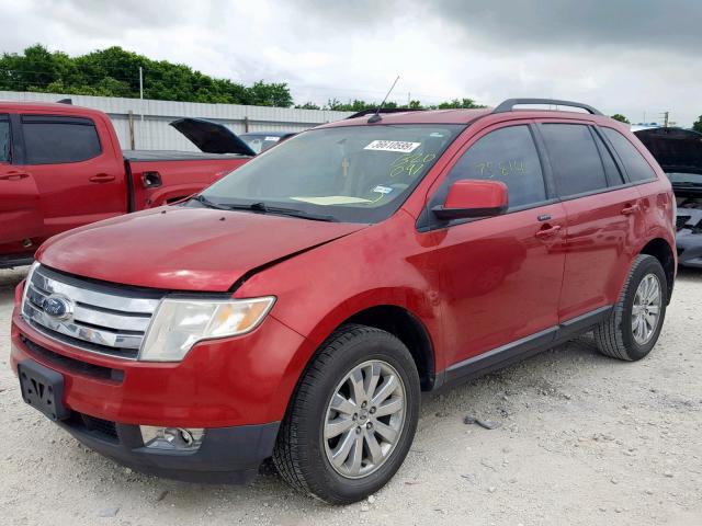 2FMDK3JC0ABB20091 - 2010 FORD EDGE SEL RED photo 2