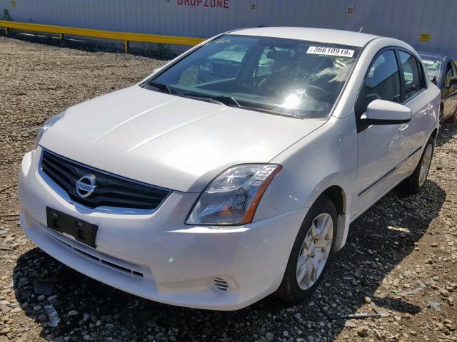 3N1AB6AP9CL732568 - 2012 NISSAN SENTRA 2.0 WHITE photo 2