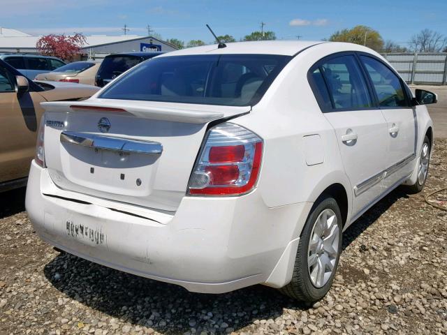 3N1AB6AP9CL732568 - 2012 NISSAN SENTRA 2.0 WHITE photo 4