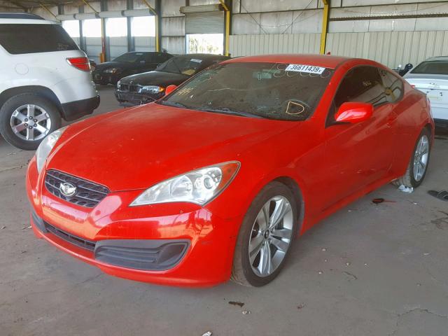 KMHHT6KD7BU063505 - 2011 HYUNDAI GENESIS CO RED photo 2