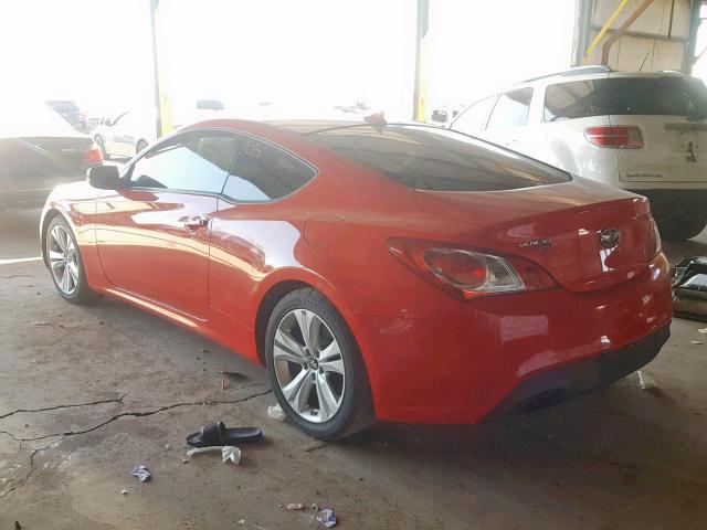 KMHHT6KD7BU063505 - 2011 HYUNDAI GENESIS CO RED photo 3