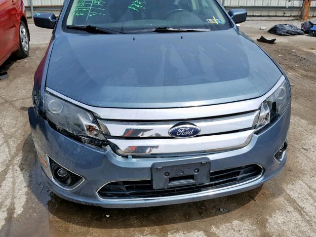 3FAHP0JG2CR302779 - 2012 FORD FUSION SEL BLUE photo 7