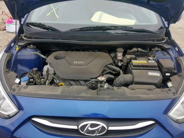 KMHCT4AE0GU967096 - 2016 HYUNDAI ACCENT SE BLUE photo 7