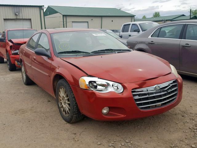 1C3EL56R34N186338 - 2004 CHRYSLER SEBRING LX RED photo 1