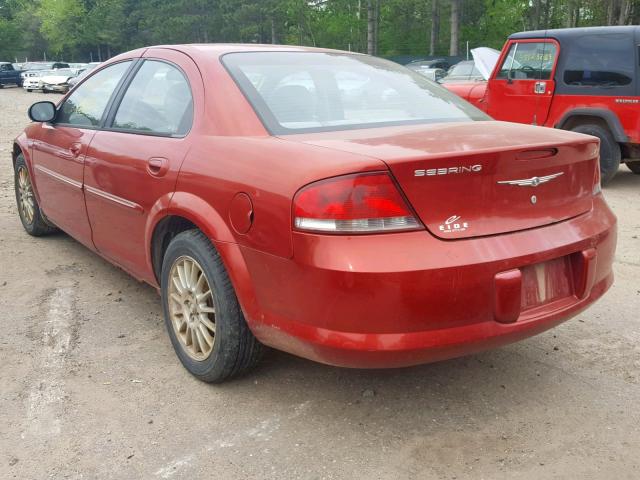 1C3EL56R34N186338 - 2004 CHRYSLER SEBRING LX RED photo 3