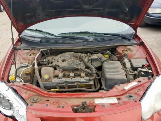 1C3EL56R34N186338 - 2004 CHRYSLER SEBRING LX RED photo 7