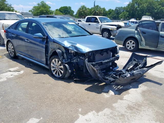 5NPE34AF4GH344175 - 2016 HYUNDAI SONATA SPO BLUE photo 1