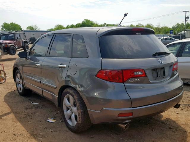 5J8TB182X8A012716 - 2008 ACURA RDX GRAY photo 3