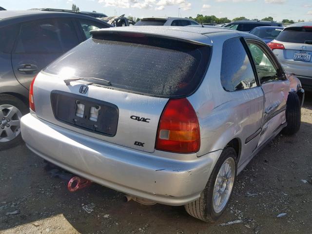 2HGEJ6347VH119236 - 1997 HONDA CIVIC DX SILVER photo 4