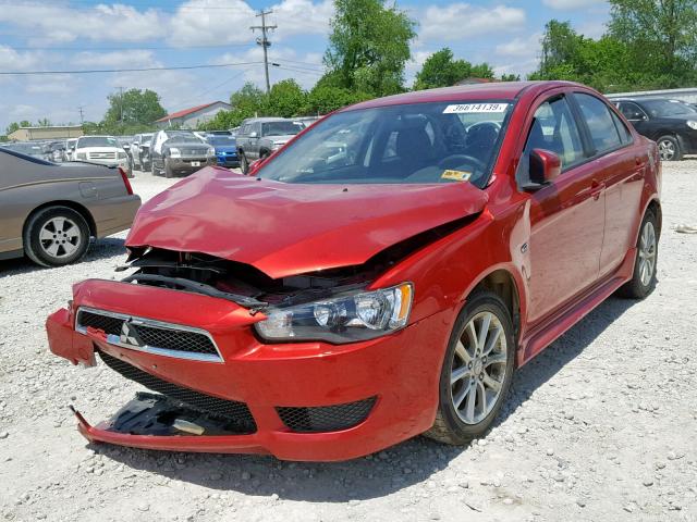 JA32U2FU5FU008291 - 2015 MITSUBISHI LANCER ES RED photo 2