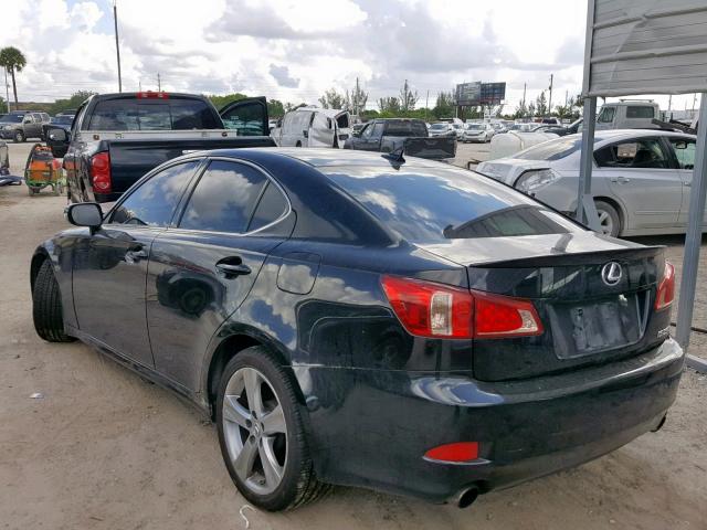 JTHBF5C24B5136282 - 2011 LEXUS IS 250 BLACK photo 3